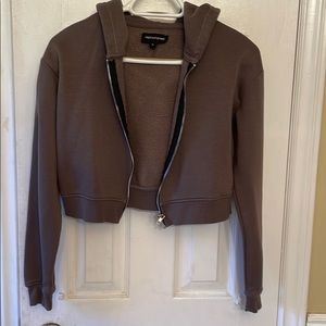 Pretty little thing cropped zip up